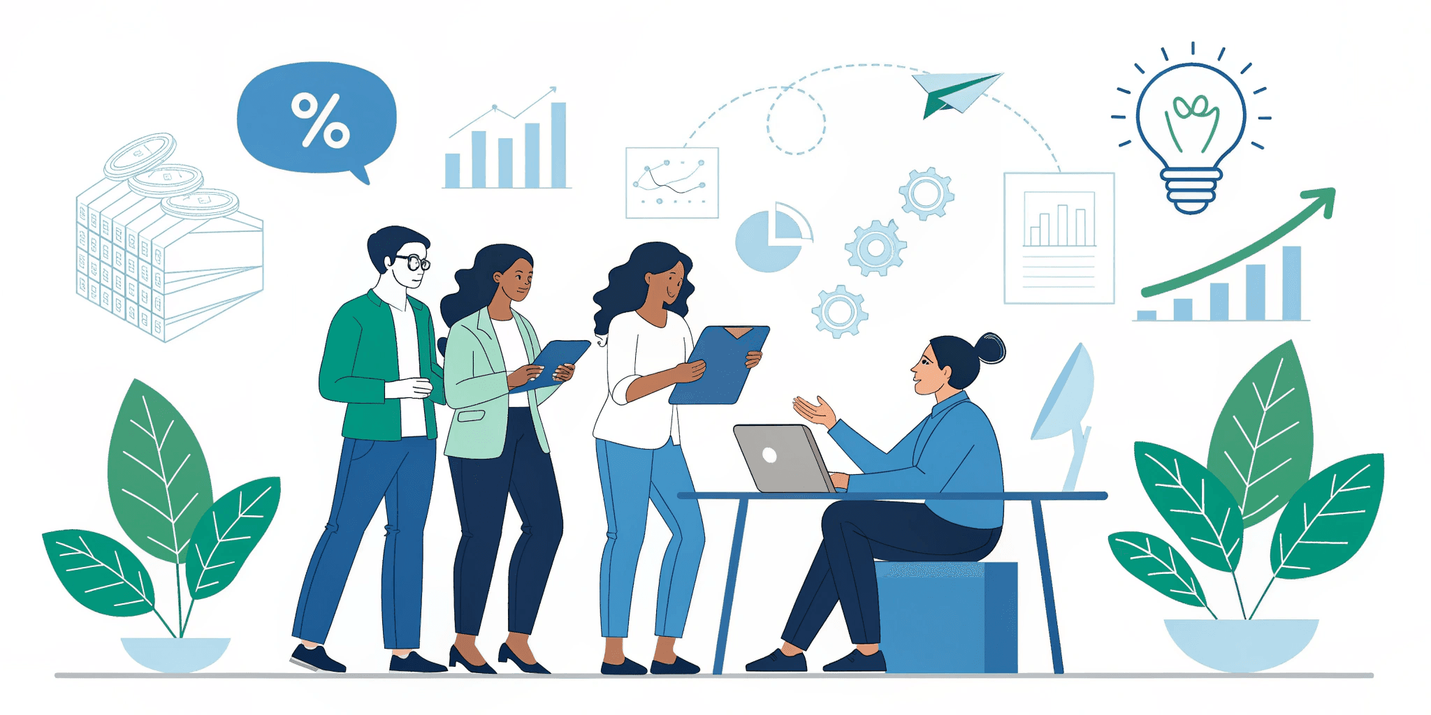 Investing community illustration